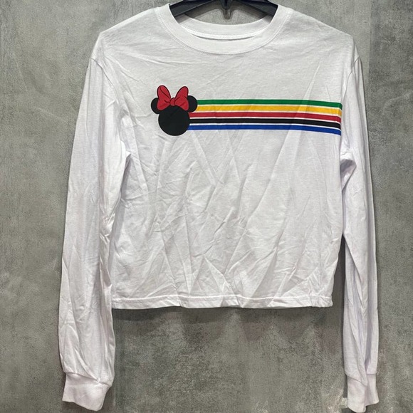Disney Tops - Disney Minnie Mouse Rainbow Stripe Pride Long